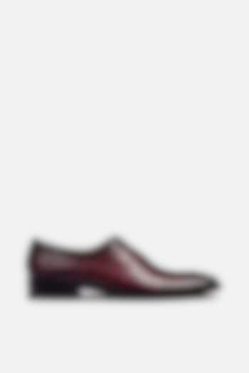 Wine Crocodile Textured Shoes by Luxuro Formello at Pernia's Pop Up Shop