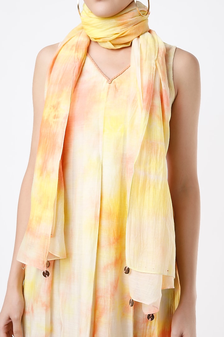 Yellow Tie-Dye Scarf by Lugda by DIHI at Pernia's Pop Up Shop