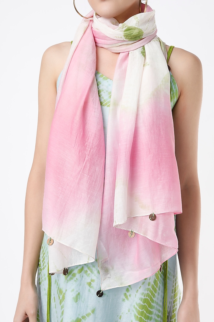Blush Pink Tie-Dye Scarf by Lugda by DIHI at Pernia's Pop Up Shop