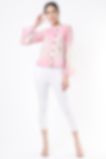 Blush Pink Tie-Dye Kimono Shirt by Lugda by DIHI
