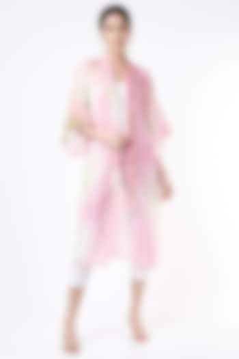 Blush Pink Tie-Dye Kimono Jacket by Lugda by DIHI at Pernia's Pop Up Shop