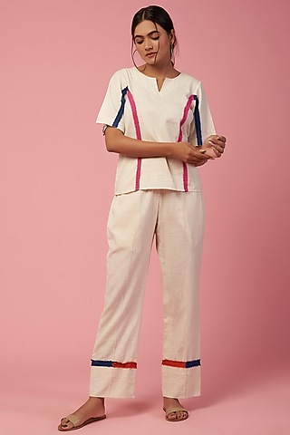 Off-White Khadi Cotton Tunic by Lugda by DIHI