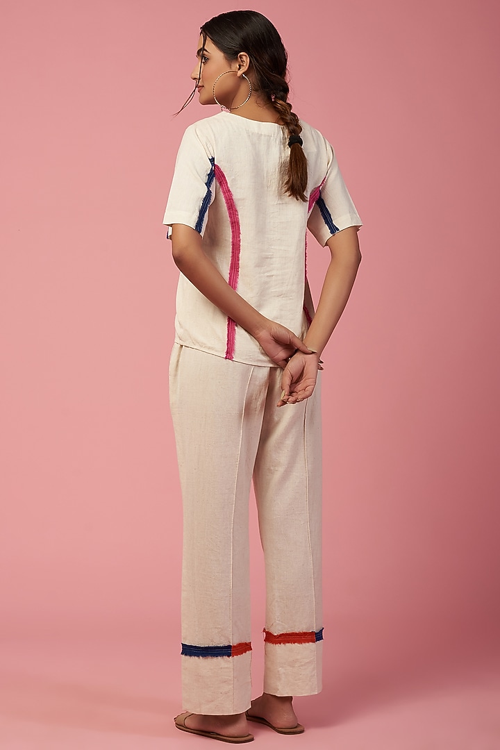 Off-White Khadi Cotton Tunic by Lugda by DIHI at Pernia's Pop Up Shop