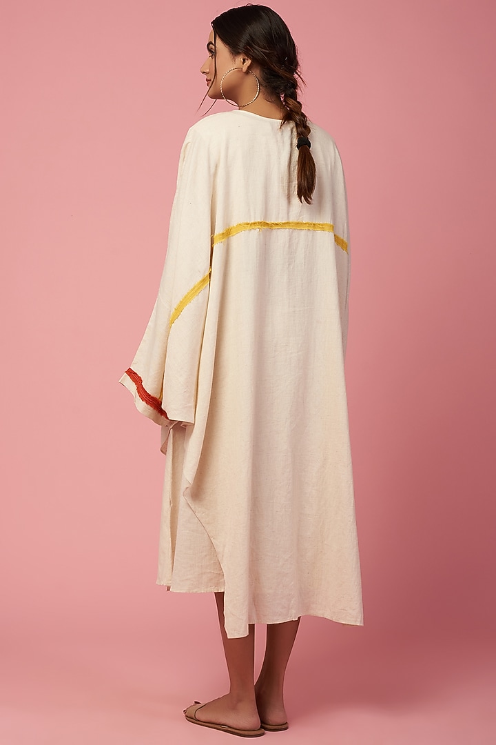 Off-White Khadi Cotton Oversized Jacket by Lugda by DIHI at Pernia's Pop Up Shop
