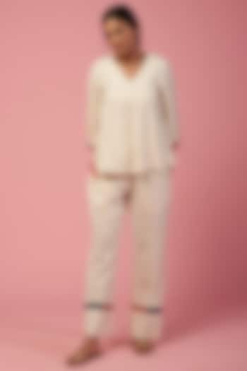 Off-White Khadi Cotton Tunic by Lugda by DIHI