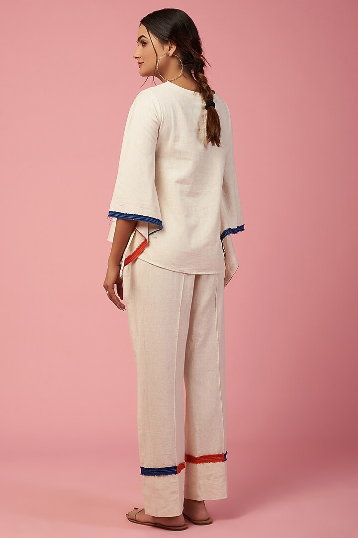 Off-White Khadi Cotton Tunic by Lugda by DIHI at Pernia's Pop Up Shop