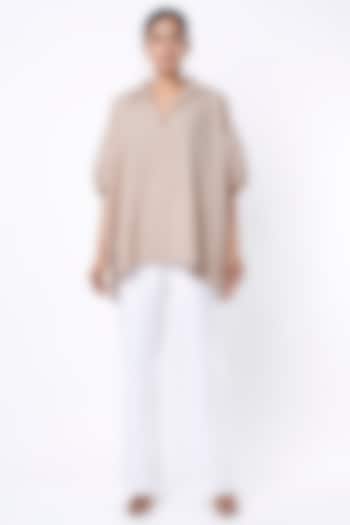 Nude Cotton Kaftan Top by Lugda by DIHI at Pernia's Pop Up Shop