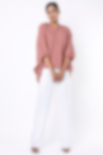 Blush Pink Cotton Kaftan Top by Lugda by DIHI at Pernia's Pop Up Shop