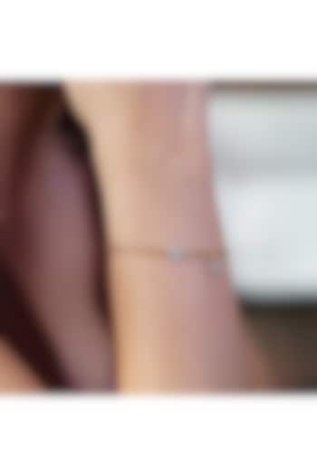 Gold Plated Lab-Grown Diamond Bracelet In Sterling Silver by Lukson at Pernia's Pop Up Shop