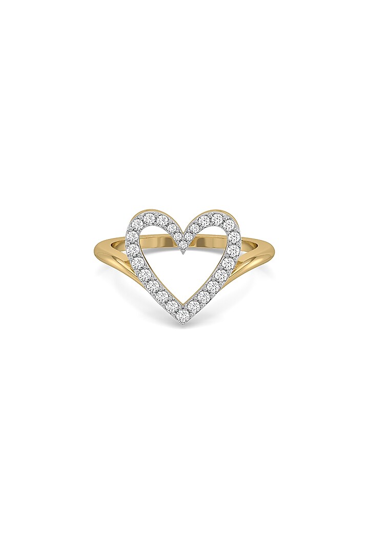 Gold Plated Lab-Grown Diamond Ring In Sterling Silver by Lukson at Pernia's Pop Up Shop