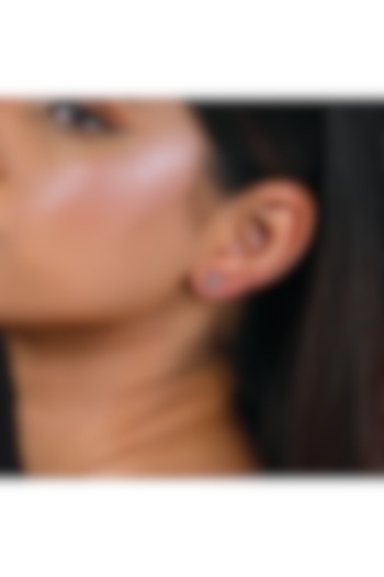 Rose Gold Plated Lab-Grown Diamond Dangler Earrings In Sterling Silver by Lukson at Pernia's Pop Up Shop
