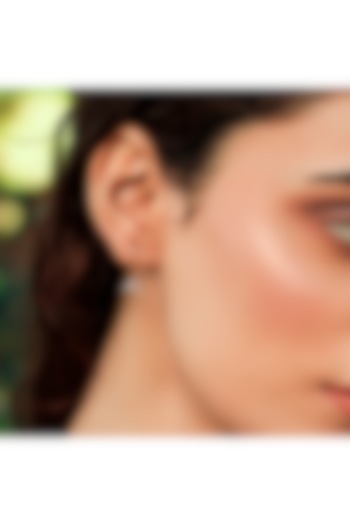 Gold Plated Lab-Grown Diamond Hoop Earrings In Sterling Silver by Lukson at Pernia's Pop Up Shop