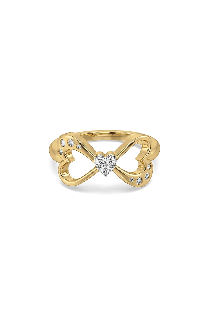 Gold Plated Lab-Grown Diamond Ring In Sterling Silver by Lukson at Pernia's Pop Up Shop