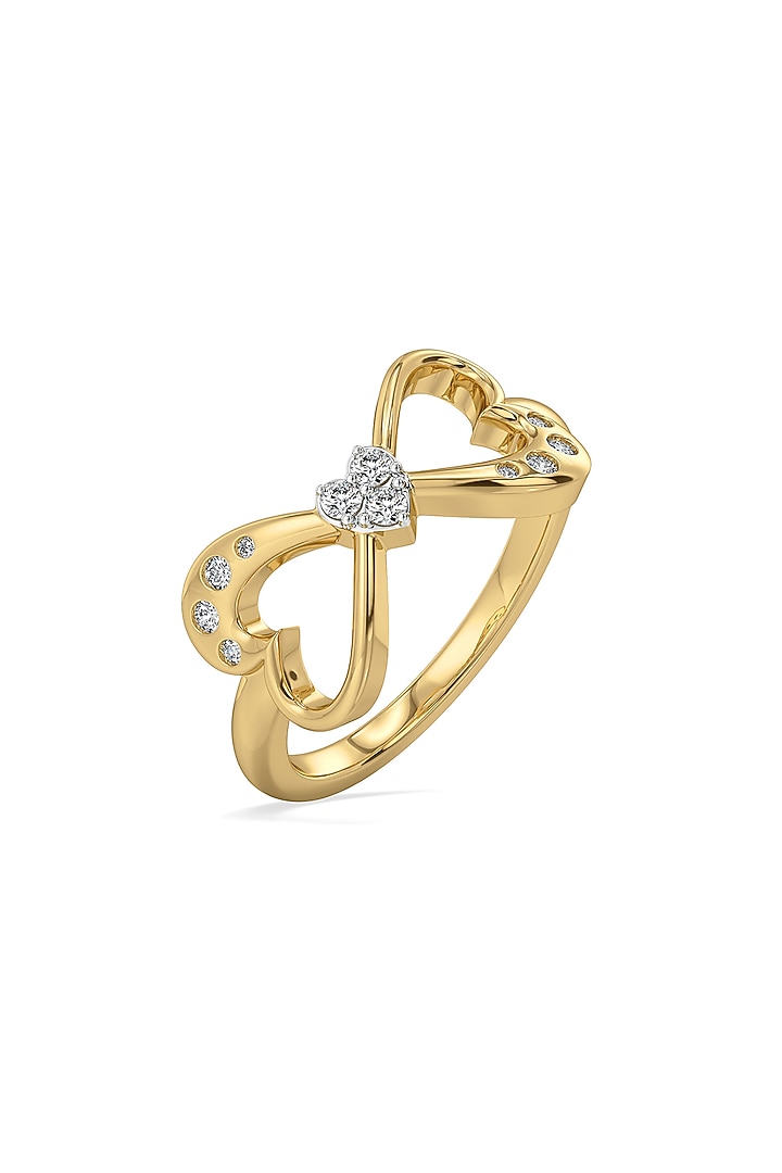 Gold Plated Lab-Grown Diamond Ring In Sterling Silver by Lukson at Pernia's Pop Up Shop