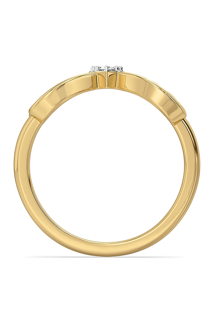 Gold Plated Lab-Grown Diamond Ring In Sterling Silver by Lukson at Pernia's Pop Up Shop