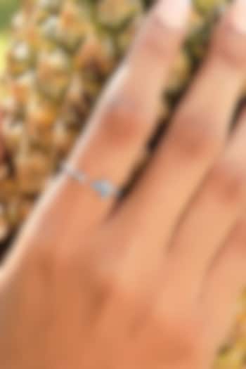 Gold Plated Lab Grown Diamond Butterfly Ring In Sterling Silver by Lukson at Pernia's Pop Up Shop