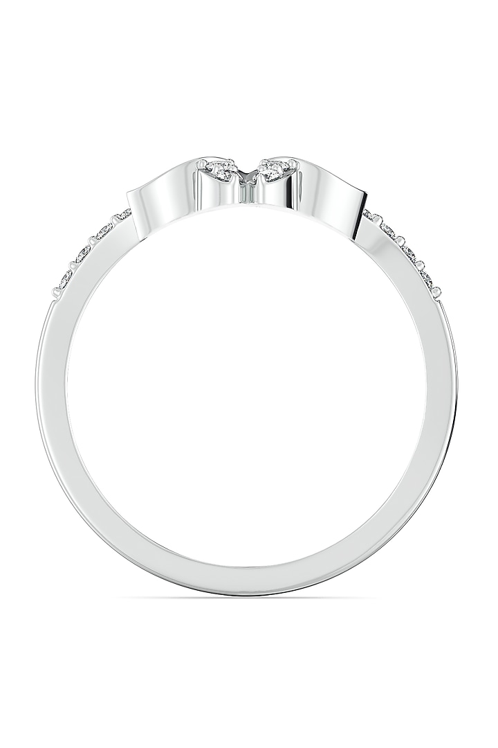 Anti-Tarnish White Finish Diamond Butterfly Ring In Sterling Silver by Lukson at Pernia's Pop Up Shop