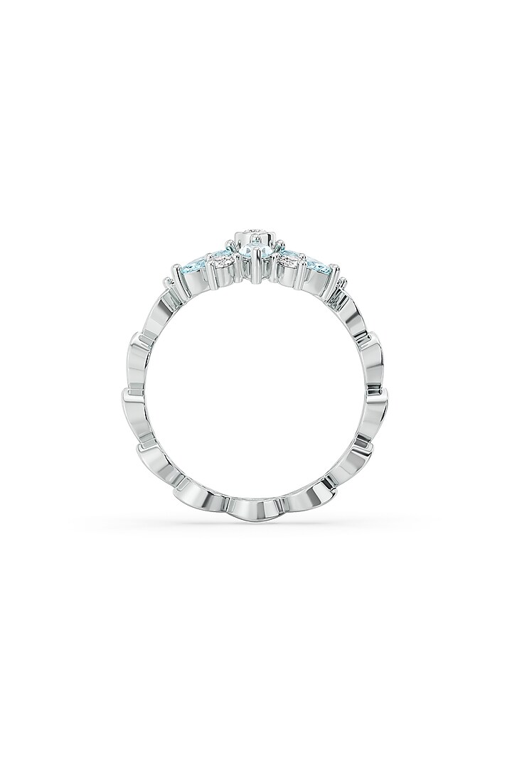 Anti-Tarnish White Finish Lab-Grown Diamond Ring In Sterling Silver by Lukson at Pernia's Pop Up Shop