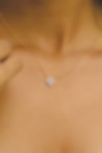 Gold Plated Lab-Grown Diamond Clover Necklace In Sterling Silver by Lukson at Pernia's Pop Up Shop