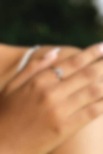 Gold Plated Lab-Grown Diamond Butterfly Ring In Sterling Silver by Lukson at Pernia's Pop Up Shop