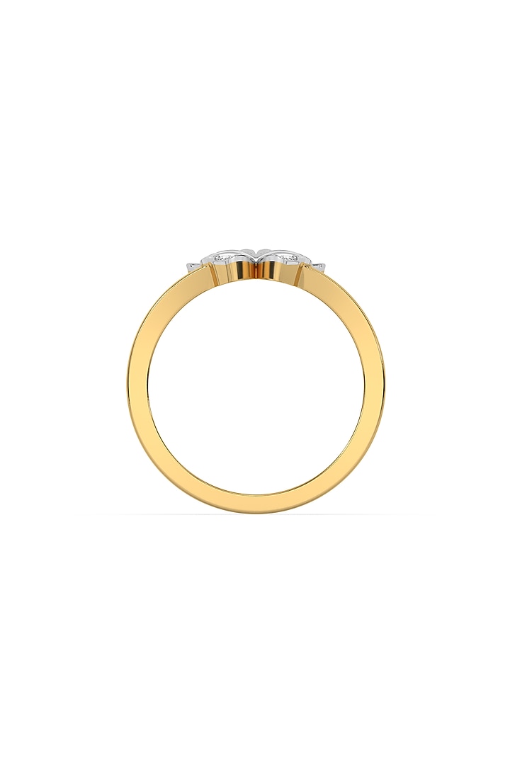 Gold Plated Lab-Grown Diamond Butterfly Ring In Sterling Silver by Lukson at Pernia's Pop Up Shop