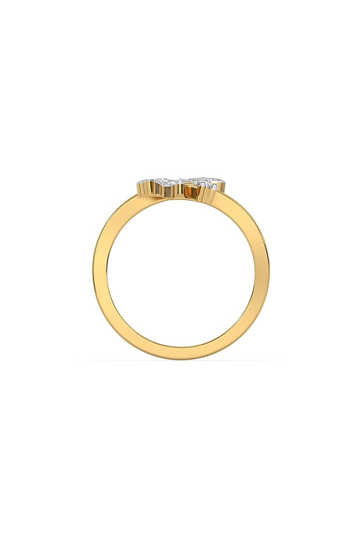 Gold Plated Lab-Grown Diamond Butterfly Ring In Sterling Silver by Lukson at Pernia's Pop Up Shop