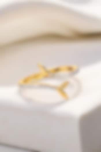 Gold Plated Lab-Grown Diamond Ring In Sterling Silver by Lukson at Pernia's Pop Up Shop