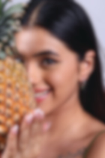 Anti-Tarnish White Finish Diamond Huggie Earrings In Sterling Silver by Lukson at Pernia's Pop Up Shop