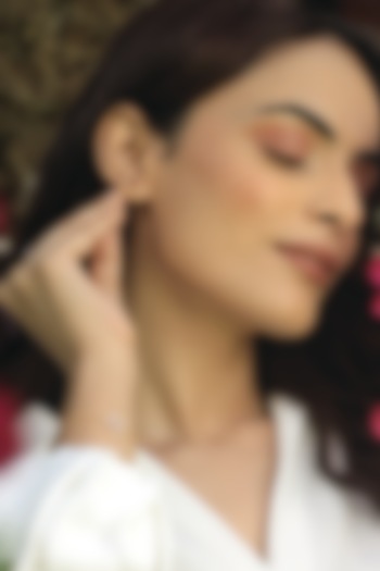 Gold Plated Lab-Grown Ruby Stone Floral Stud Earrings In Sterling Silver by Lukson at Pernia's Pop Up Shop