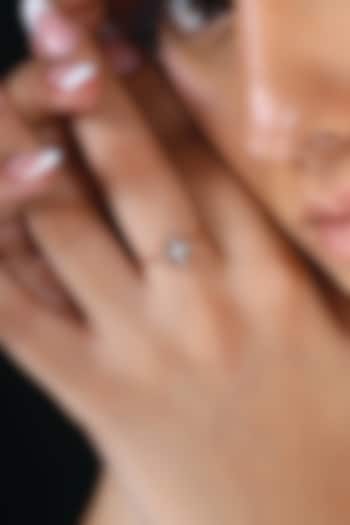 Rose Gold Plated Lab-Grown Diamond North Star Ring In Sterling Silver by Lukson at Pernia's Pop Up Shop