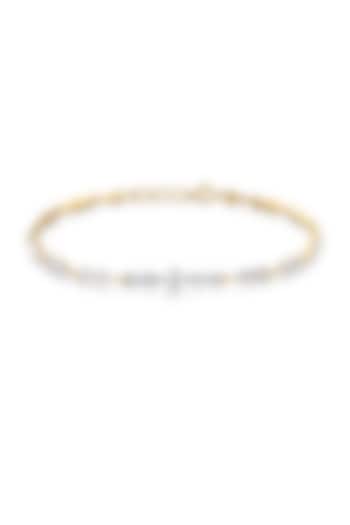 Gold Finish Solitaire Diamond Majestic Arc Bracelet by Lukson at Pernia's Pop Up Shop