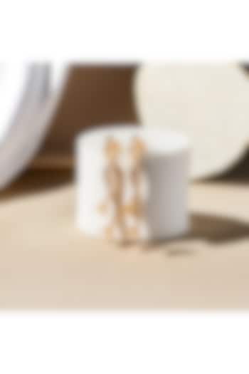 Gold Plated Diamond Mermaid Drop Earrings by Lukson at Pernia's Pop Up Shop