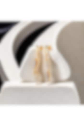 Gold Plated Diamond Whimsical Wing Drop Earrings by Lukson at Pernia's Pop Up Shop