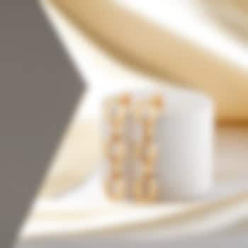 Gold Plated Diamond Link Chain Drop Earrings by Lukson at Pernia's Pop Up Shop