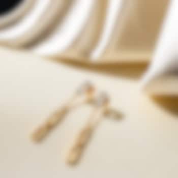 Gold Plated Lab-Grown Diamond Drop Earrings by Lukson at Pernia's Pop Up Shop