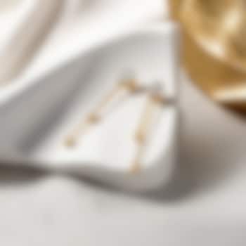 Gold Plated Lab-Grown Diamond Drop Earrings by Lukson at Pernia's Pop Up Shop