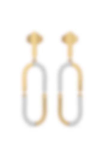 Gold Plated Lab-Grown Diamond Loop Drop Earrings by Lukson at Pernia's Pop Up Shop