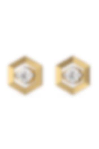 Gold Plated Lab-Grown Solitaire Diamond Stud Earrings by Lukson at Pernia's Pop Up Shop