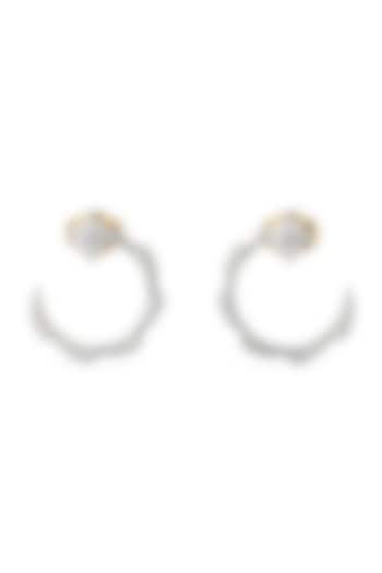 Gold Plated Lab-Grown Solitaire Diamond Hoop Earrings by Lukson at Pernia's Pop Up Shop