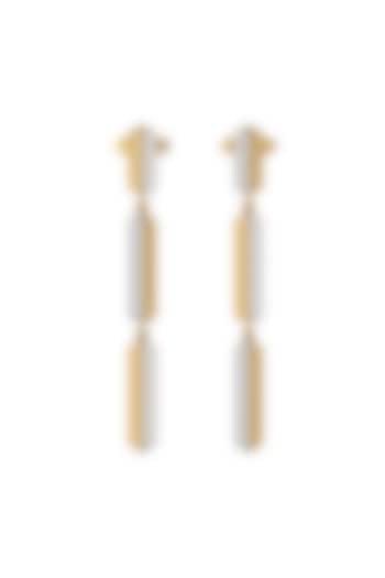 Gold Plated Lab-Grown Diamond Cluster Drop Earrings by Lukson at Pernia's Pop Up Shop