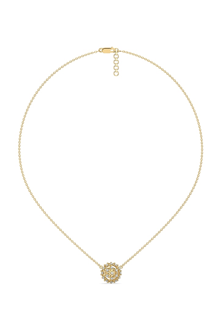 Gold Plated Diamond Compass Pendant Necklace by Lukson at Pernia's Pop Up Shop
