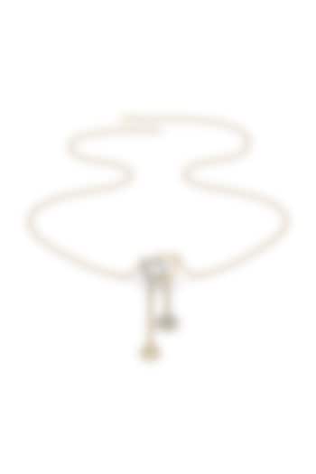 Gold Plated Diamond Circular Pendant Necklace by Lukson at Pernia's Pop Up Shop