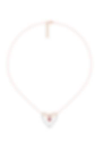Rose Gold Plated Diamond Heart-Shaped Necklace by Lukson at Pernia's Pop Up Shop