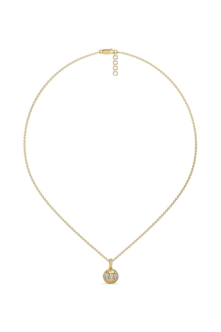 Gold Plated Heart-Shaped Diamond Pendant Necklace by Lukson at Pernia's Pop Up Shop