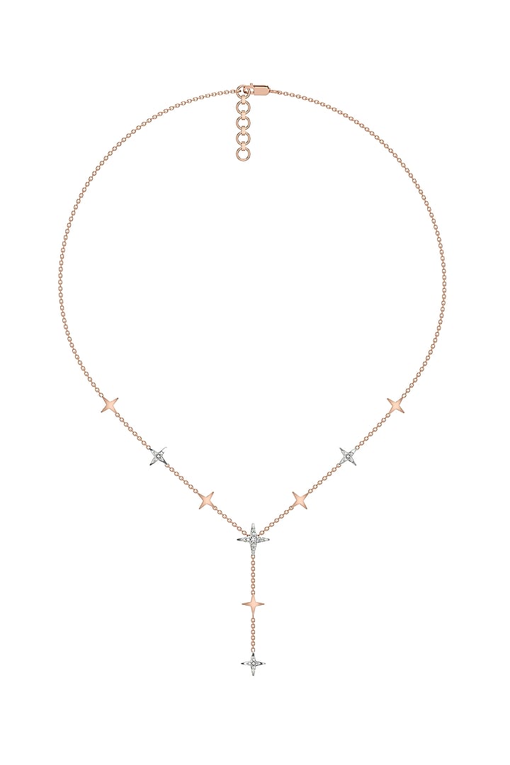 Rose Gold Plated Diamond Chain Necklace by Lukson at Pernia's Pop Up Shop