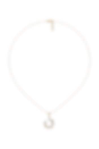 Gold Plated Diamond Swirl Pendant Necklace by Lukson at Pernia's Pop Up Shop