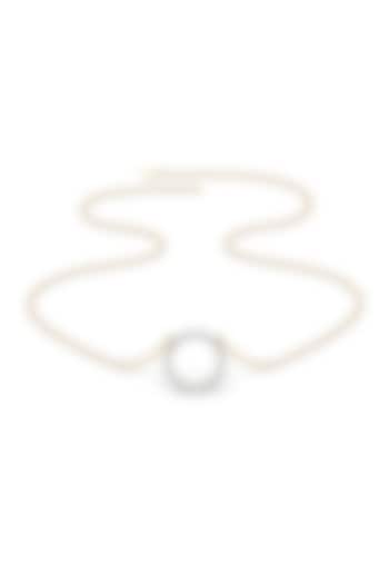 Gold Plated Diamond Halo Pendant Necklace by Lukson at Pernia's Pop Up Shop