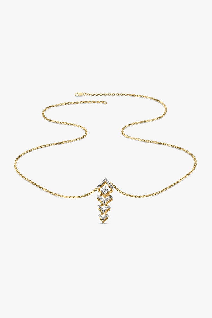 Gold Plated Lab-Grown Diamond Pendant Necklace by Lukson at Pernia's Pop Up Shop