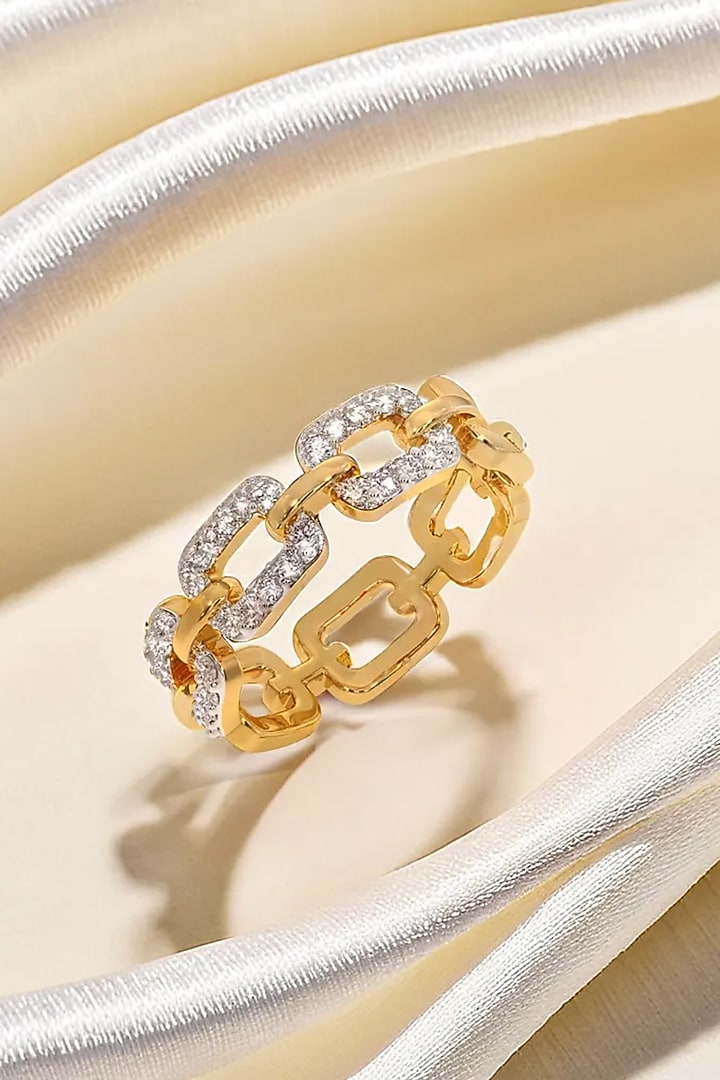 Gold Plated Lab-Grown Diamond Cocktail Ring by Lukson at Pernia's Pop Up Shop