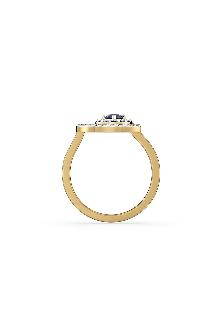 Gold Plated Lab-Grown Diamond Evil-Eye Ring by Lukson at Pernia's Pop Up Shop